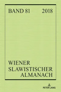 Wiener Slawistischer Almanach Band 81/2018_cover