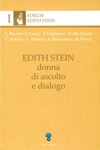 Edith Stein donna di ascolto e di dialogo_cover