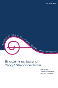 Einstein Metrics and Yang-Mills Connections_cover