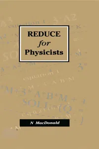 REDUCE for Physicists_cover