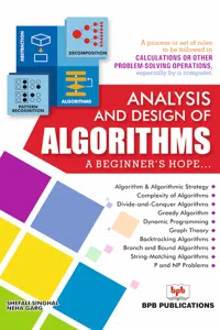 Analysis and Design of Algorithms- A Beginner's Hope_cover