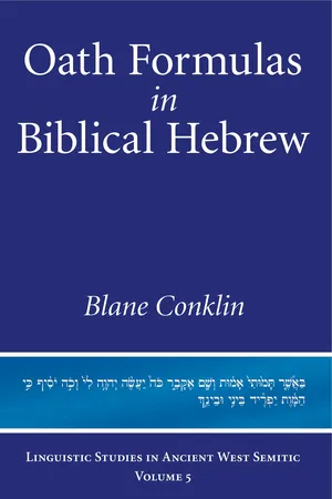 Oath Formulas in Biblical Hebrew