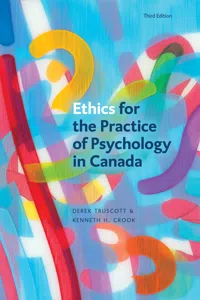 Ethics for the Practice of Psychology in Canada, Third Edition_cover