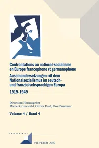 Confrontations au national-socialisme dans l'Europe francophone et germanophone / Auseinandersetzungen mit dem Nationalsozialismus im deutsch- und französischsprachigen Europa_cover