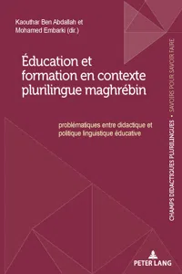 Éducation et formation en contexte plurilingue maghrébin_cover