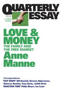 Quarterly Essay 29 Love and Money_cover