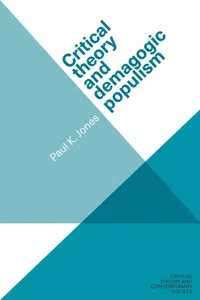 Critical theory and demagogic populism_cover