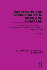 Christians and Christianity in India and Pakistan_cover