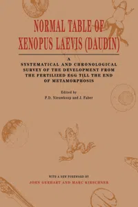 Normal Table of Xenopus Laevis_cover
