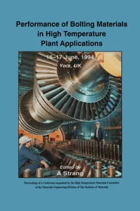 Performance of Bolting Materials in High Temperature Plant Applications_cover