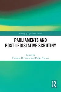 Parliaments and Post-Legislative Scrutiny_cover