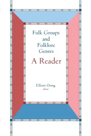 Folk Groups And Folklore Genres Reader