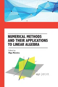 Numerical Methods and their applications to Linear Algebra_cover