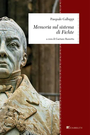 Memoria sul sistema di Fichte