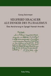 Siegfried Kracauer als Denker des Pluralismus_cover