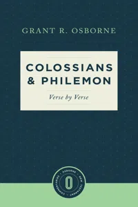 Colossians & Philemon Verse by Verse_cover