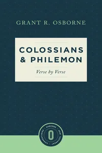 Colossians & Philemon Verse by Verse_cover