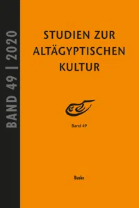 Studien zur Altägyptischen Kultur Band 49_cover