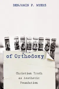 A Poetics of Orthodoxy_cover