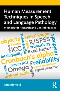 Human Measurement Techniques in Speech and Language Pathology_cover