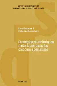 Stratégies et techniques rhétoriques dans les discours spécialisés_cover