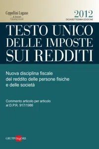 Testo unico delle imposte sui redditi 2012_cover