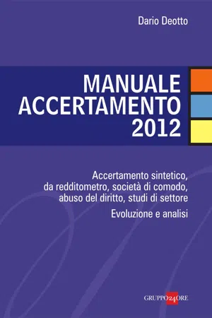 Manuale accertamento 2012