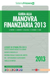 Guida alla Manovra finanziaria 2013_cover