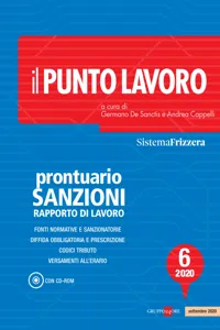 Il Punto Lavoro 6/2020 - Prontuario Sanzioni Rapporto di Lavoro con CD-ROM_cover