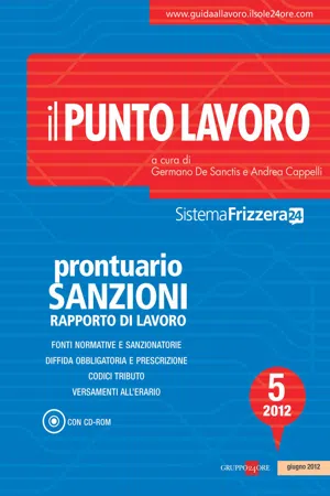 Prontuario sanzioni rapporto di lavoro