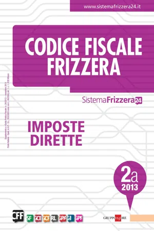 Codice Fiscale Frizzera - Imposte Dirette 2A/2013