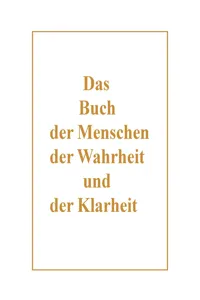 Das Buch der Menschen, der Wahrheit und der Klarheit_cover