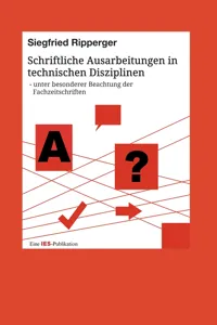 Schriftliche Ausarbeitungen in technischen Disziplinen_cover