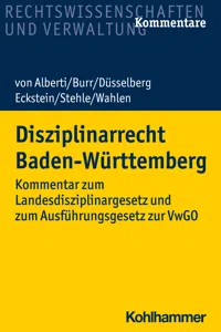 Disziplinarrecht Baden-Württemberg_cover