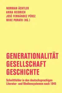 Generationalität - Gesellschaft - Geschichte_cover