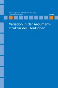 Variation in der Argumentstruktur des Deutschen_cover