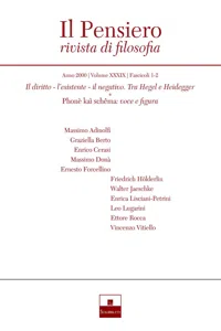 Il diritto, l'esistente, il negativo. Tra Hegel e Heidegger/Phonè kaì schêma: voce e figura_cover