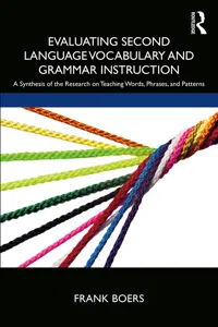 Evaluating Second Language Vocabulary and Grammar Instruction_cover
