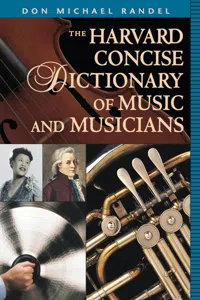 The Harvard Concise Dictionary of Music and Musicians_cover