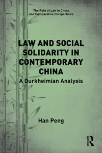 Law and Social Solidarity in Contemporary China_cover