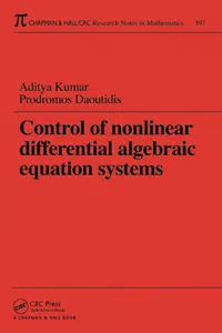 Control of Nonlinear Differential Algebraic Equation Systems with Applications to Chemical Processes_cover