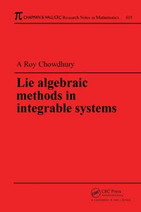 Lie Algebraic Methods in Integrable Systems_cover
