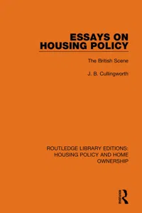 Essays on Housing Policy_cover