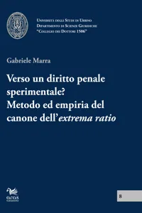 Verso un diritto penale sperimentale? Metodo ed empiria del canone dell'extrema ratio_cover