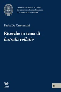 Ricerche in tema di lustralis collatio_cover