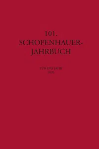 101. Schopenhauer Jahrbuch_cover