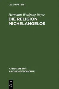 Die Religion Michelangelos_cover