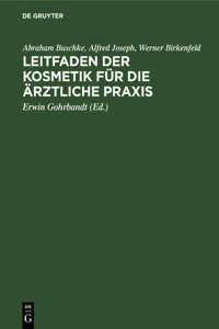 Leitfaden der Kosmetik für die ärztliche Praxis_cover