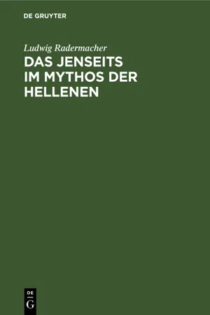 Das Jenseits im Mythos der Hellenen