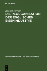 Die Reorganisation der englischen Eisenindustrie_cover